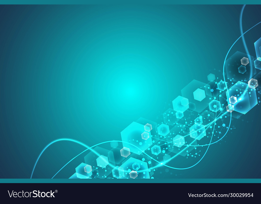 Science network pattern connecting lines and dots