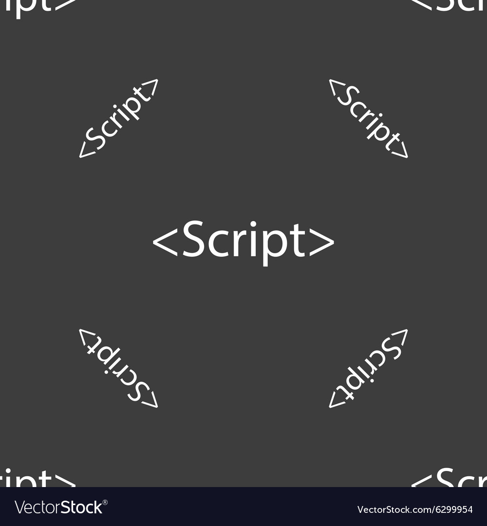 Script sign icon javascript code symbol seamless