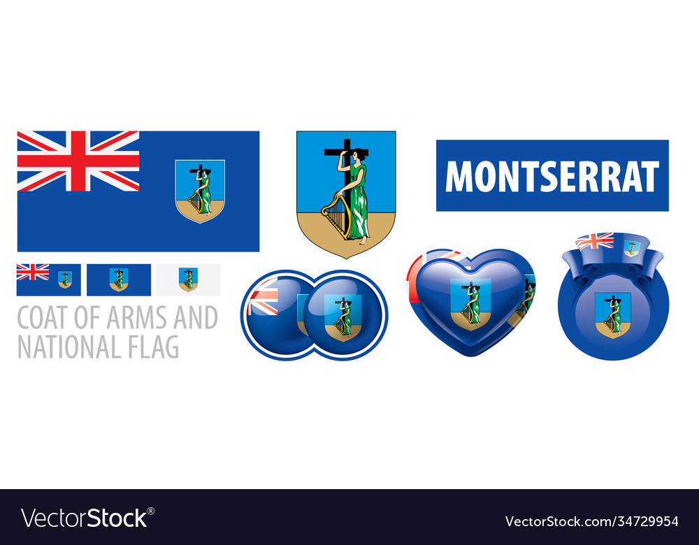 Set coat arms and national flag