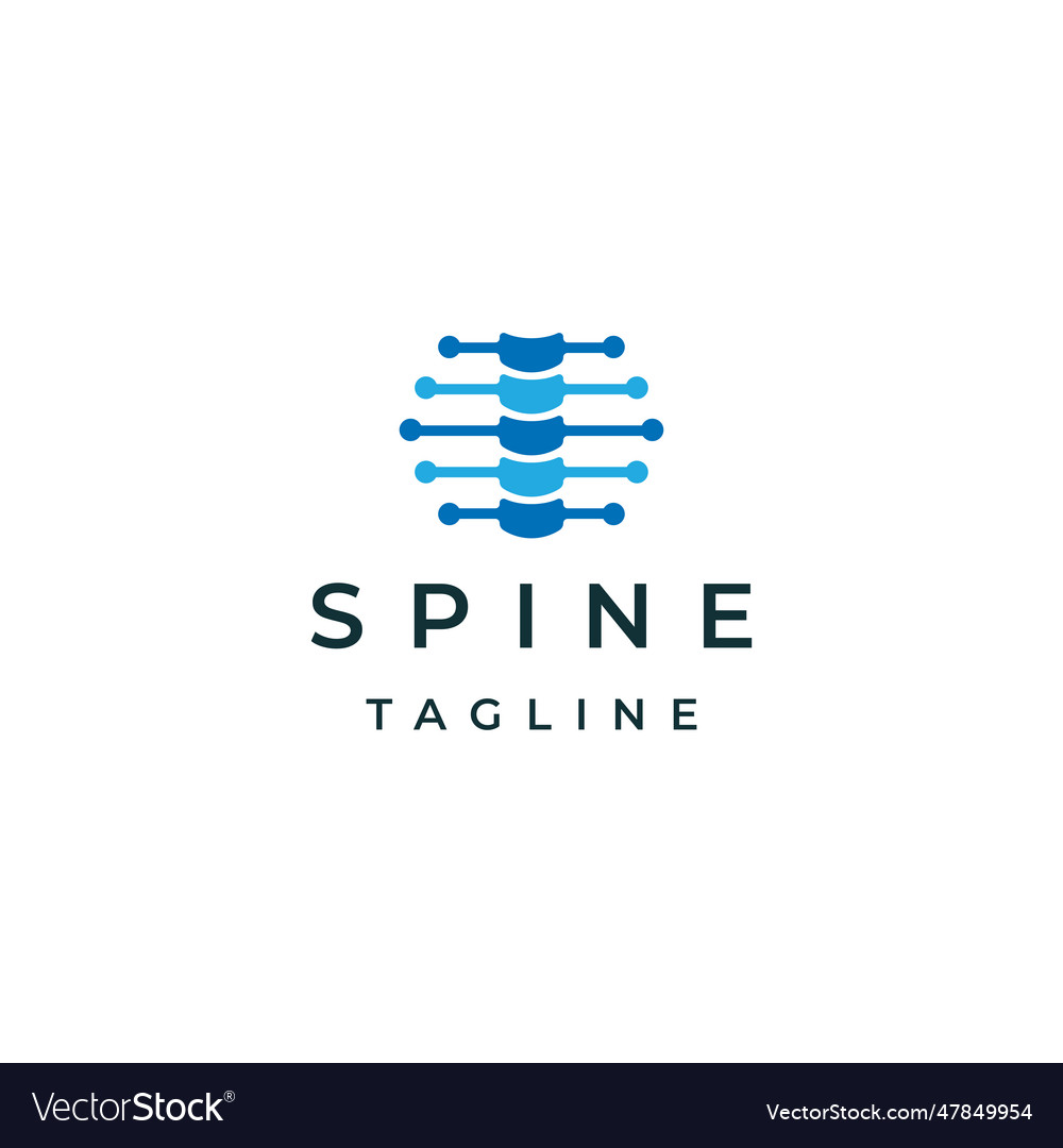 Spine human backbone logo Royalty Free Vector Image