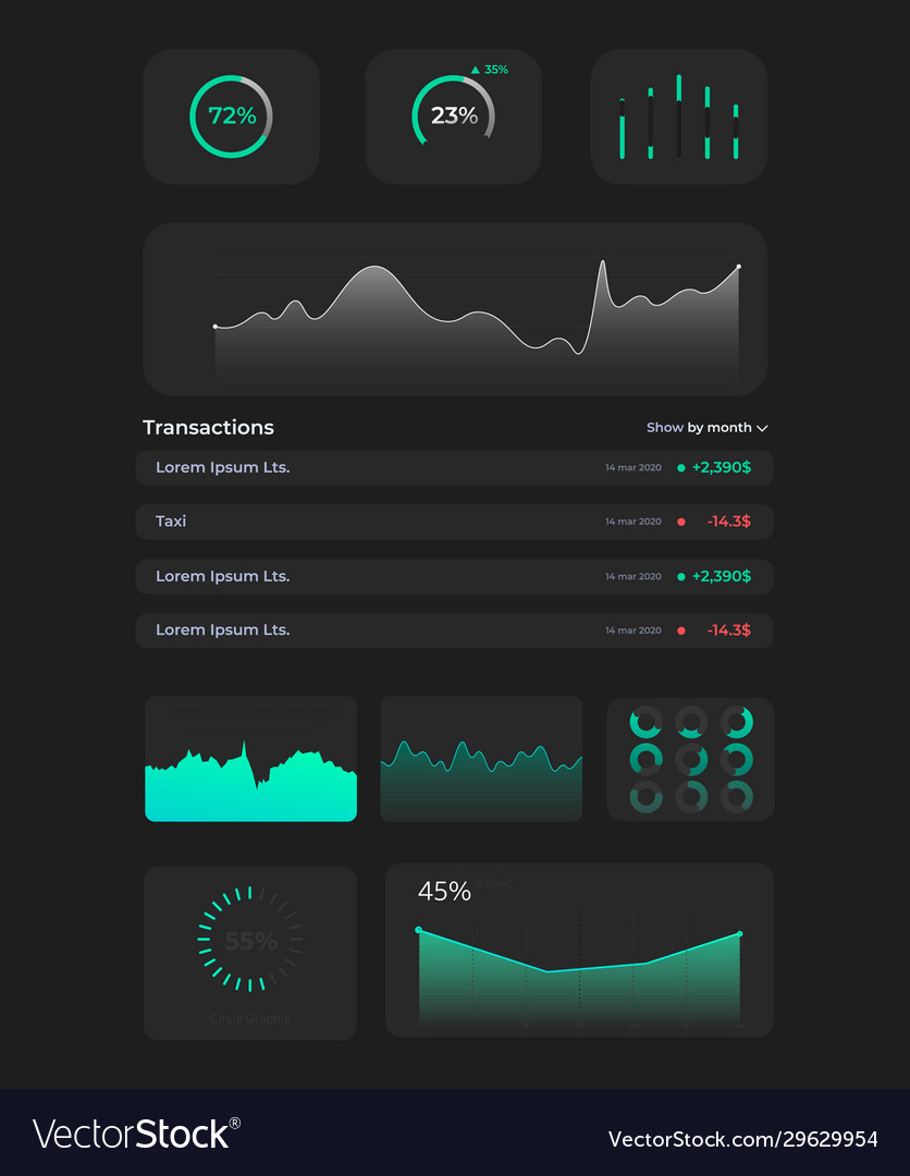Technology user interface ui infographics digital vector image Technology user interface ui infographics digital