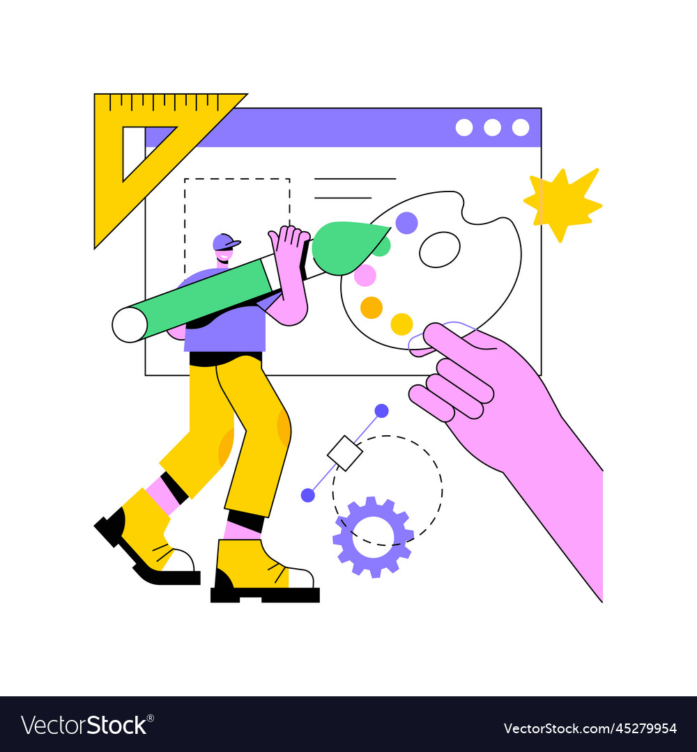 Ui and ux design abstract concept Royalty Free Vector Image