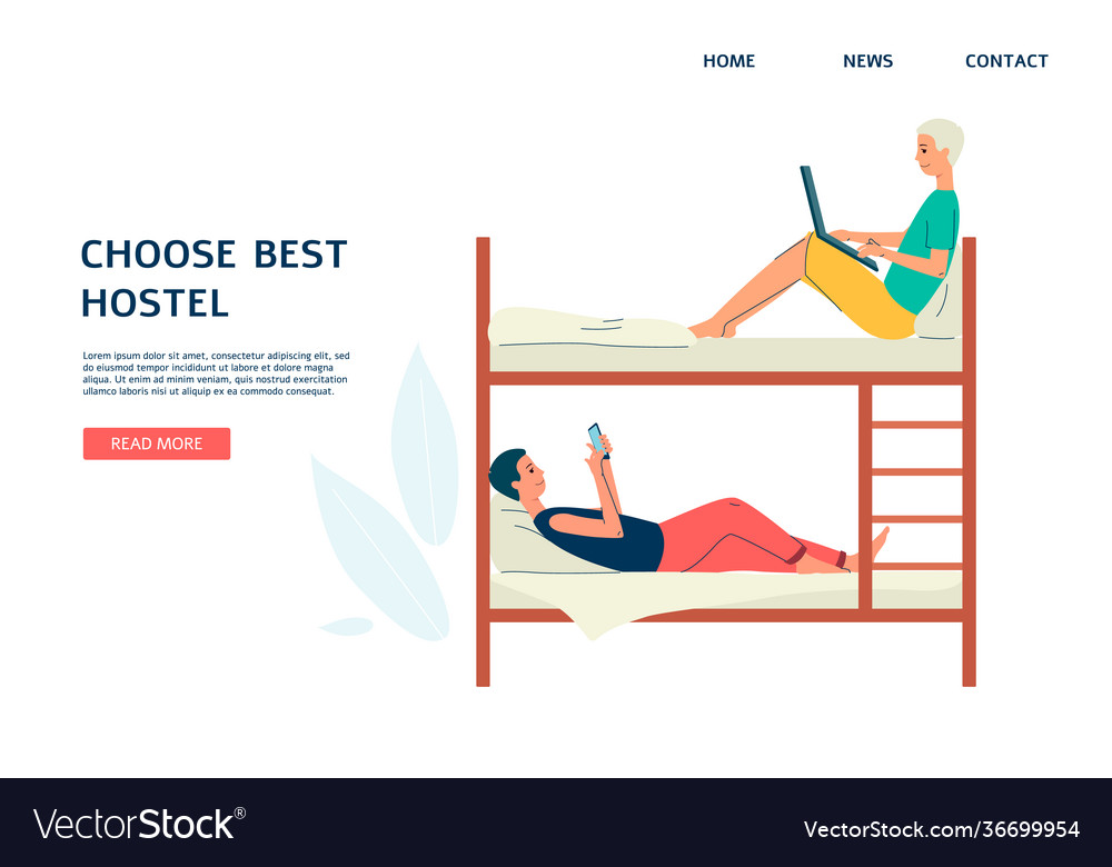 Web banner interface for hostel choosing