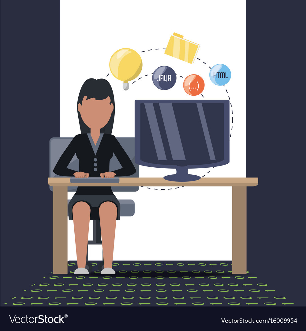 Web-Entwickler arbeitet an der Computerprogrammierung