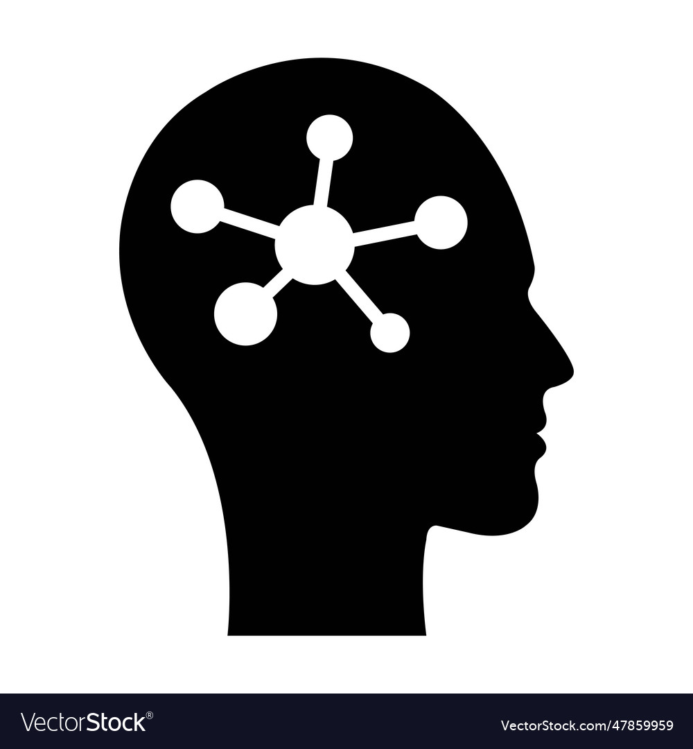 Ai künstliche Intelligenz Symbol des menschlichen Gesichts