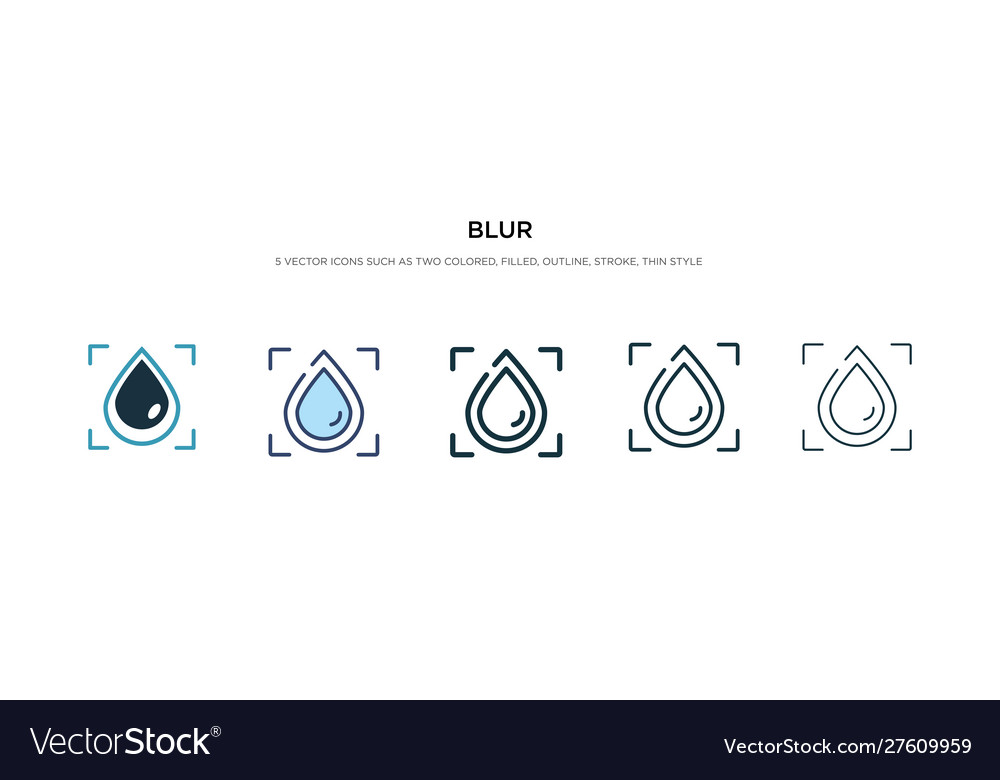 Blur icon in different style two colored