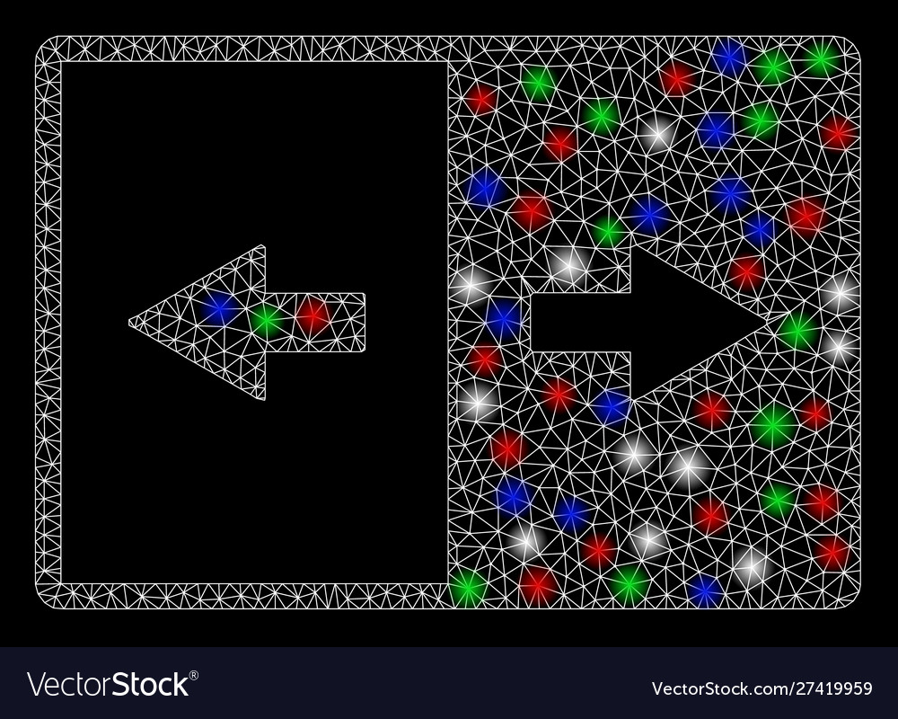 Bright mesh wire frame invert with flare spots Vector Image Bright mesh wire frame invert with flare spots