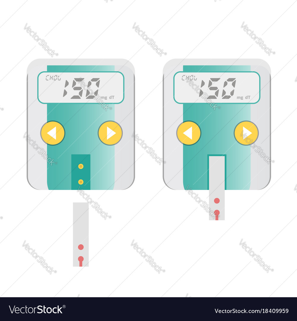 Cholesterol meter icon Royalty Free Vector Image