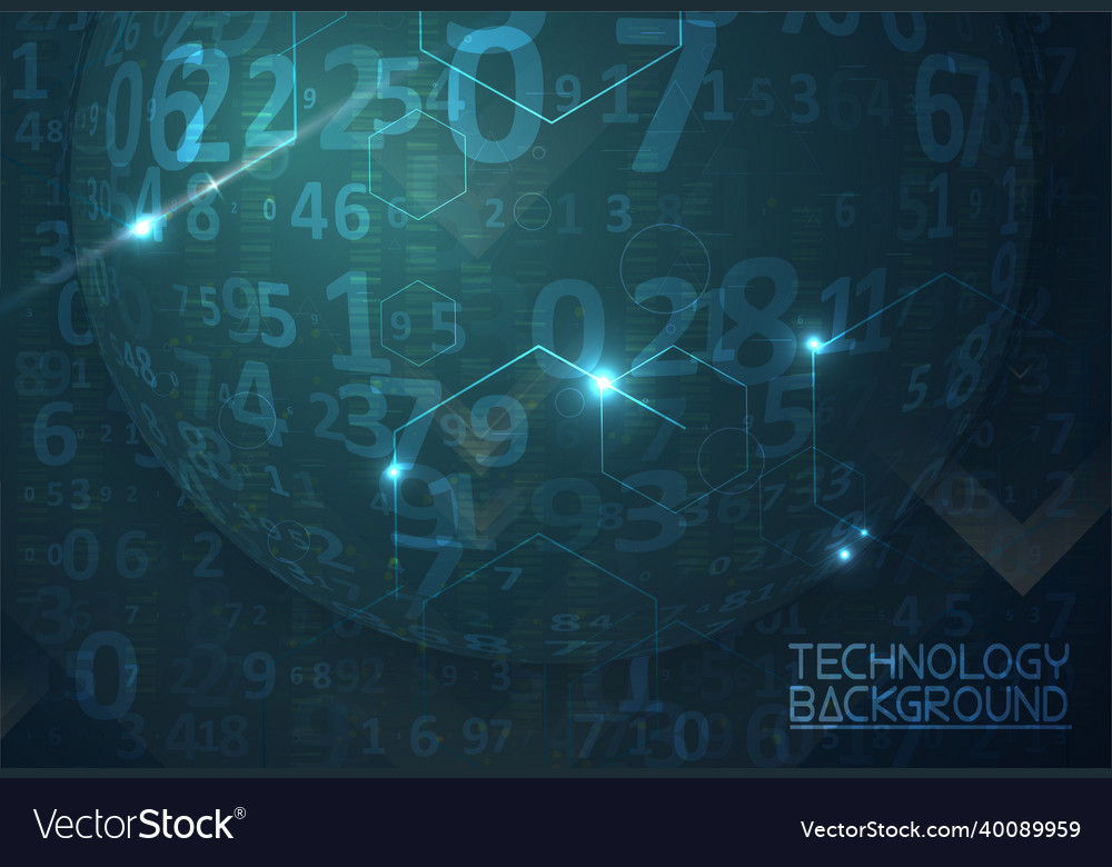 Digital code background vector image Digital code background