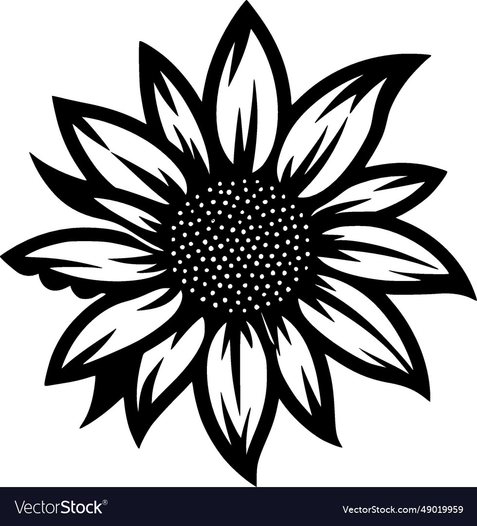 Flower - minimalist and simple silhouette Vector Image