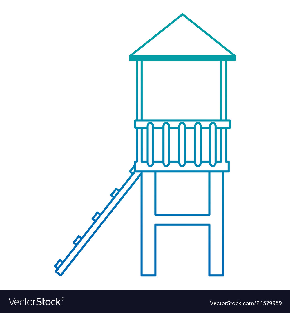 Game with tower and slide Vector Image Game with tower and slide