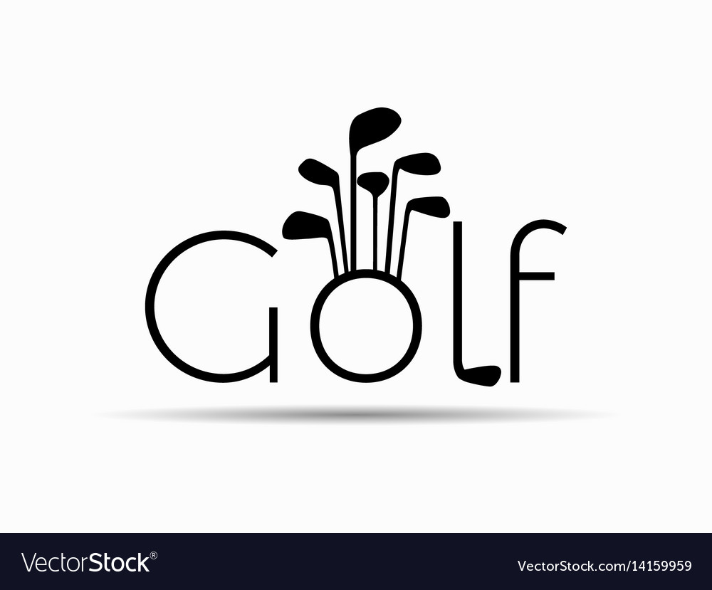 Golf Text with Shadow Effect