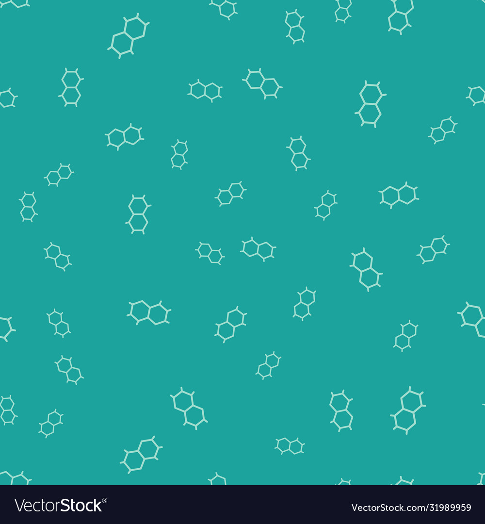 Green chemical formula icon isolated seamless