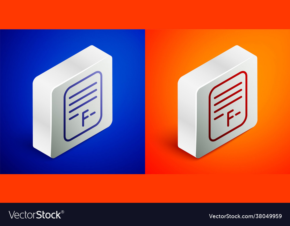 Isometric line exam paper with incorrect answers vector image Isometric line exam paper with incorrect answers