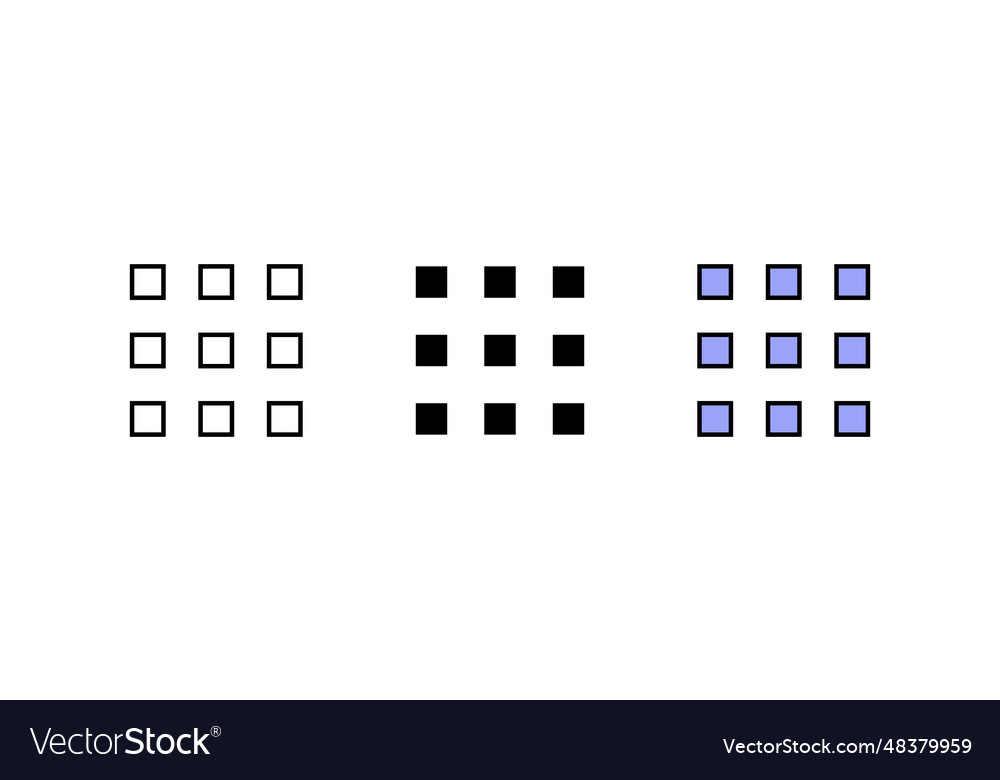Menu icons lined colored and isolated version vector image Menu icons lined colored and isolated version