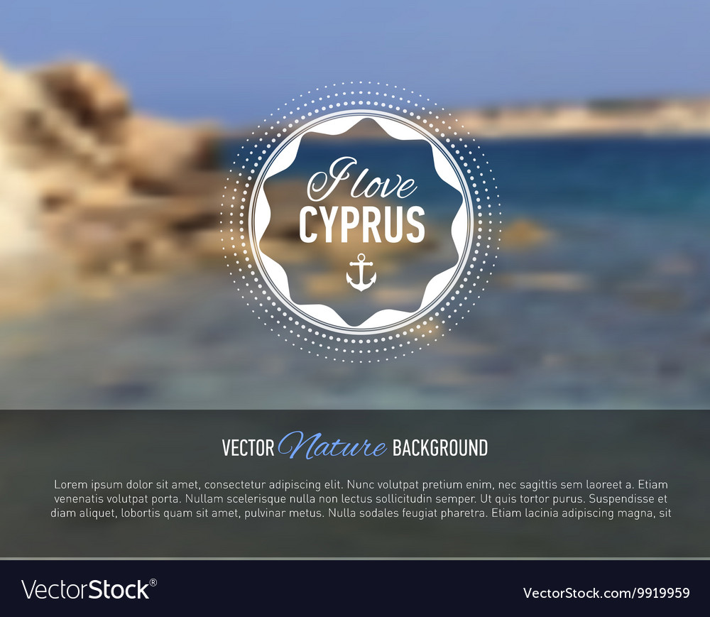 Nature seaside blurred background with design text