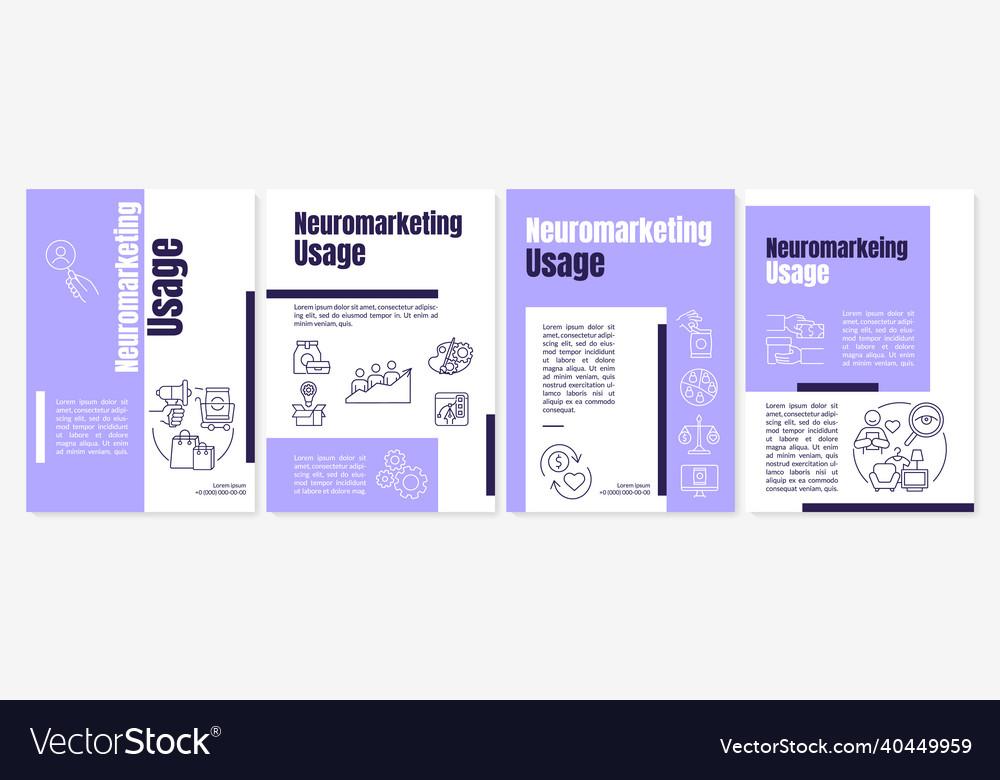 Neuromarketing utilization brochure template Vector Image