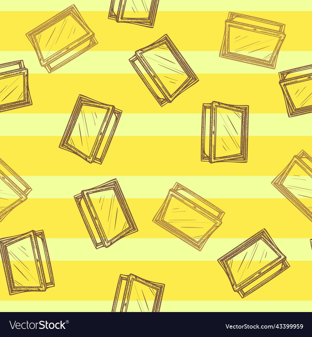 Opened window lean forward seamless pattern retro Vector Image Opened window lean forward seamless pattern retro