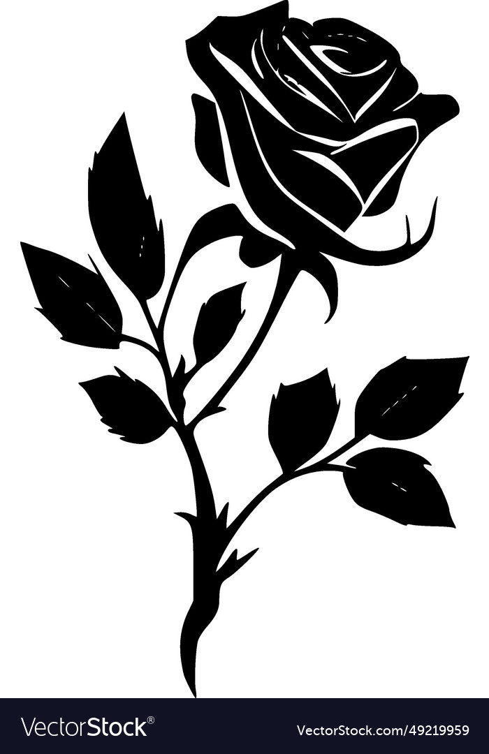 Rose - minimalist and flat logo