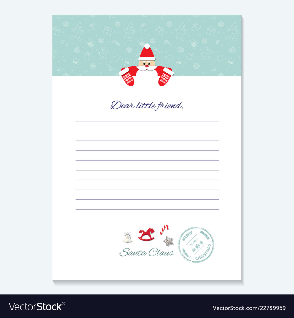 Santa Claus Letter Template Pdf Letter from Santa Template Ideas