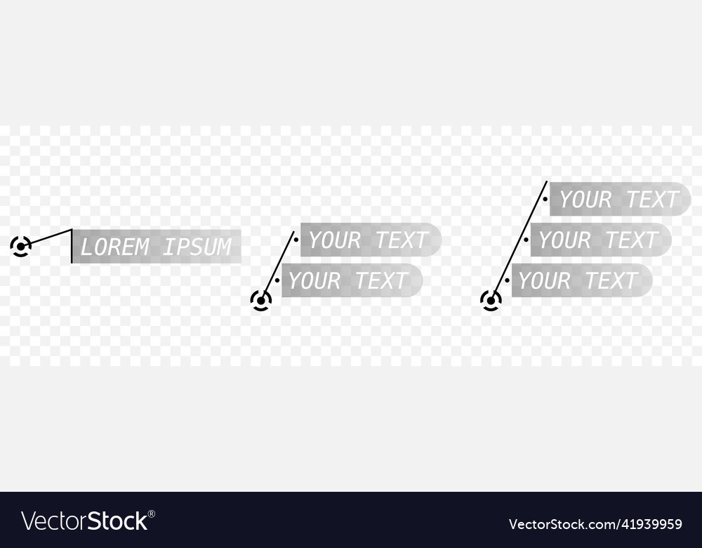 Set of digital callouts png text