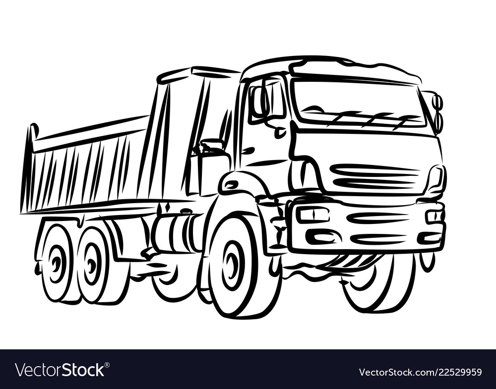 Sketch of heavy truck