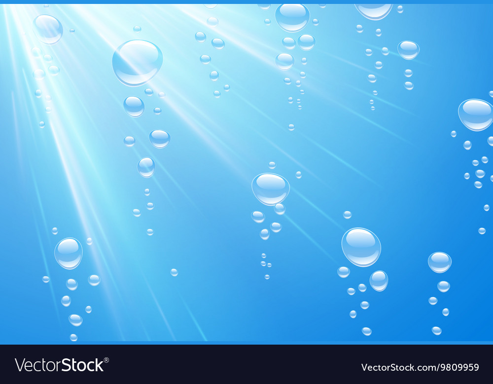 Water background with bubbles Royalty Free Vector Image