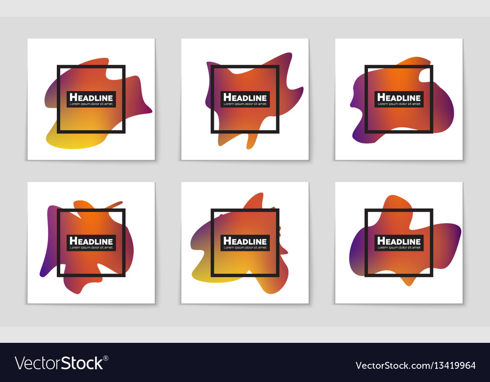 Abstract layout background set for art vector image Abstract layout background set for art