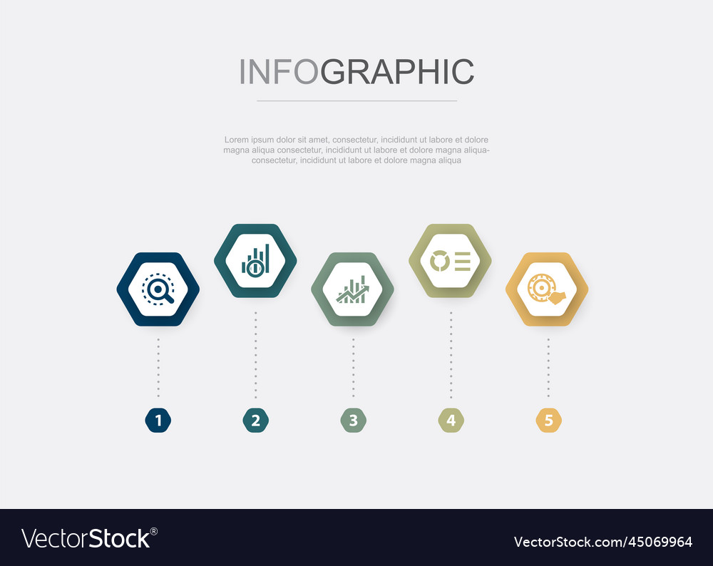 Analytics data visualization linear graph info