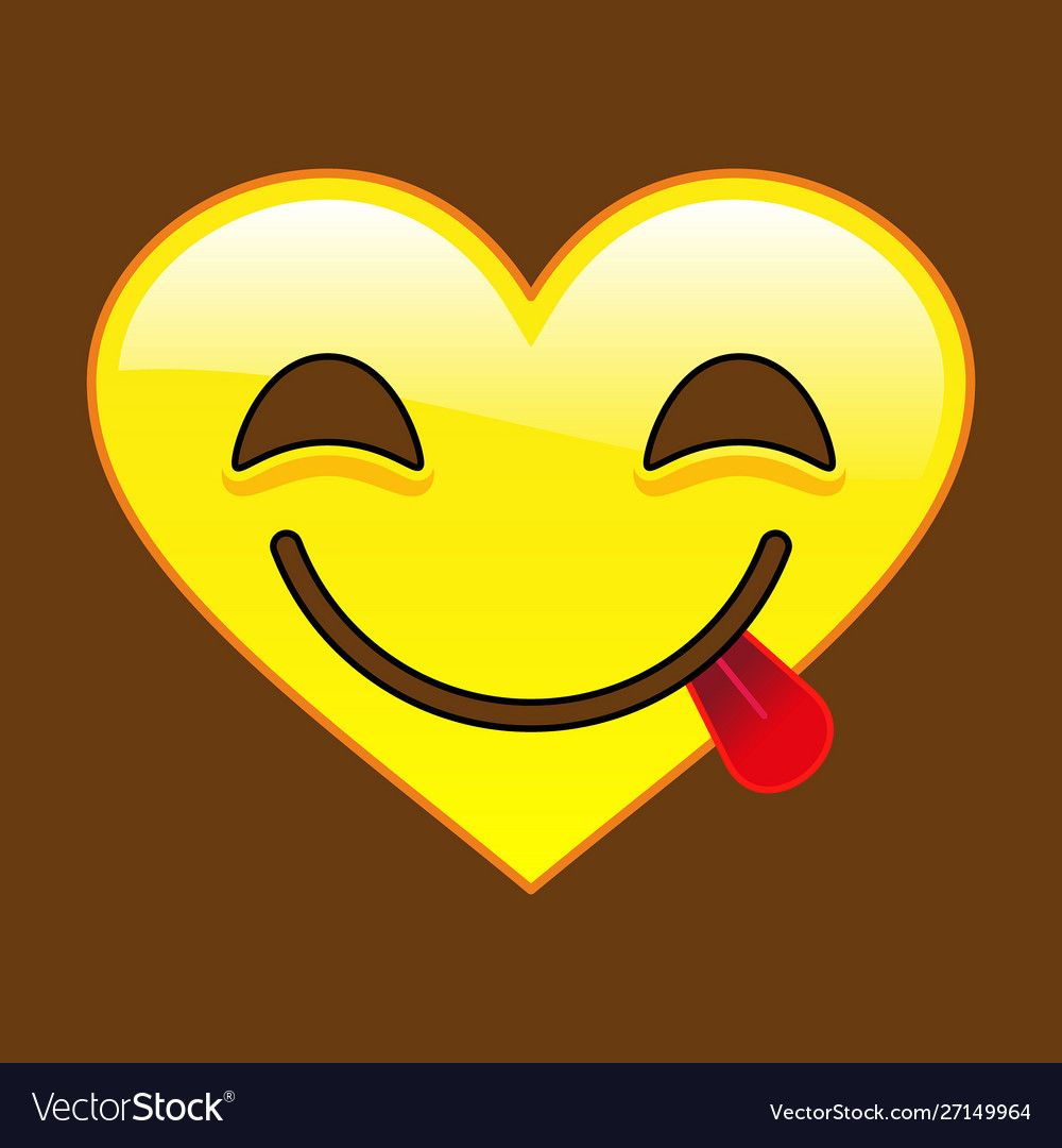 Cartoon smile in shape a heart chat icon