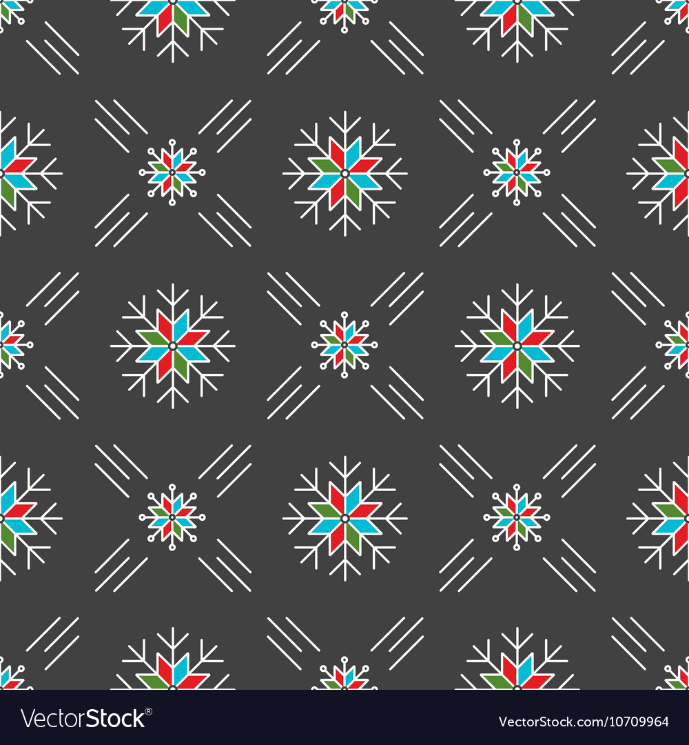 Christmas seamless pattern snowflakes gray