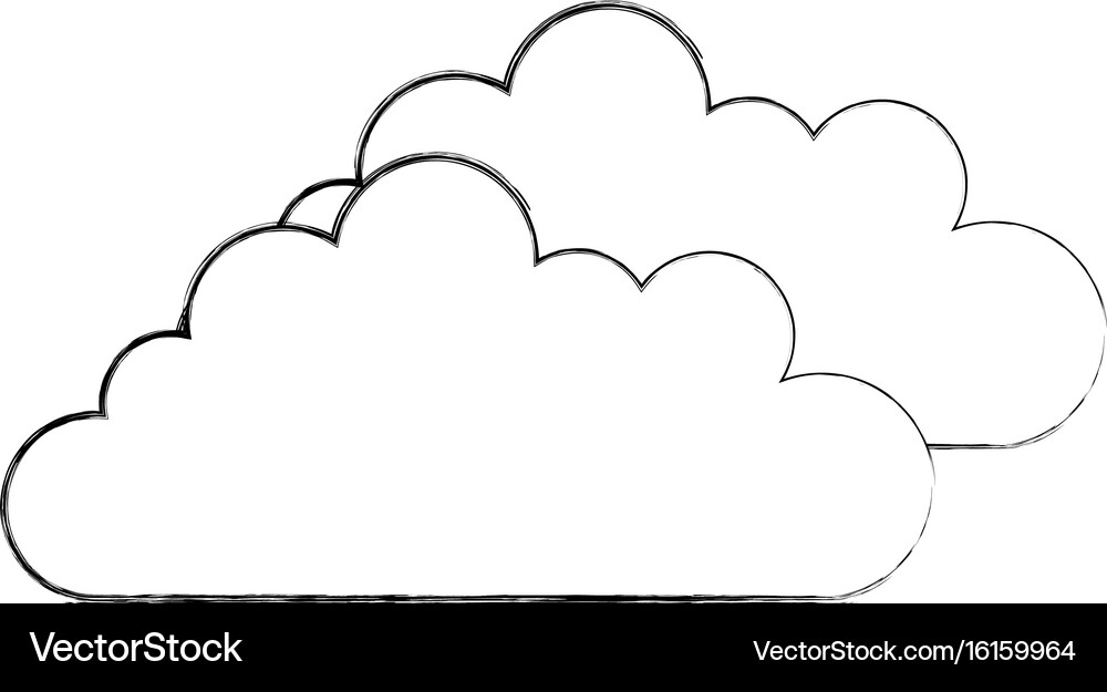 Cloud sky isolated icon Royalty Free Vector Image