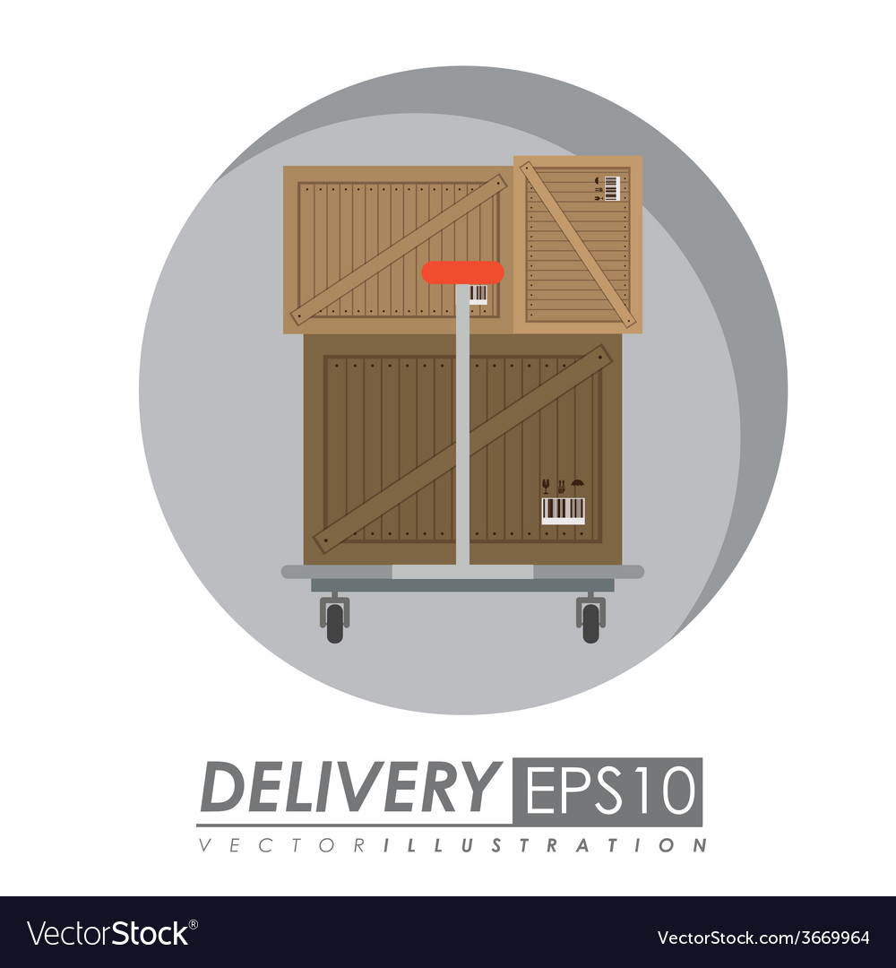 Delivery Design Over White Background Royalty Free Vector Delivery Design Over White Background Royalty Free Vector