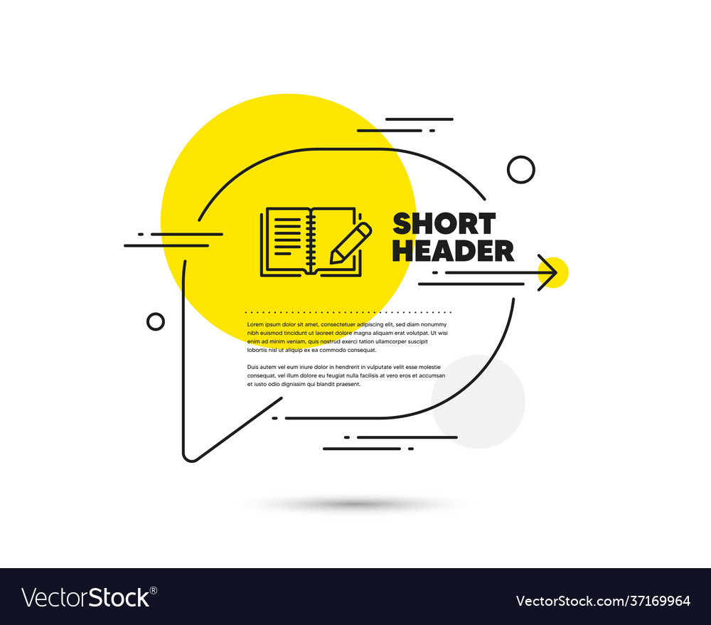 Feedback line icon book with pencil sign