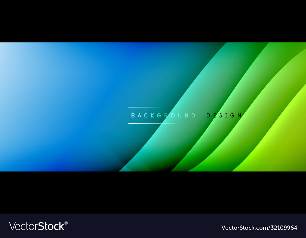 Fluid gradient waves with shadow lines and glowing