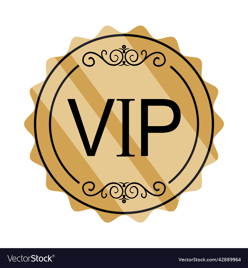 Golden vip seal Royalty Free Vector Image - VectorStock