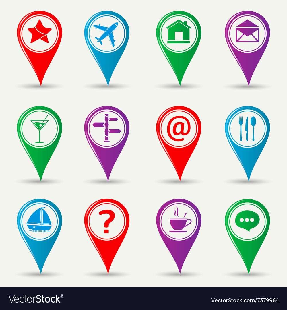 Map pointers icons