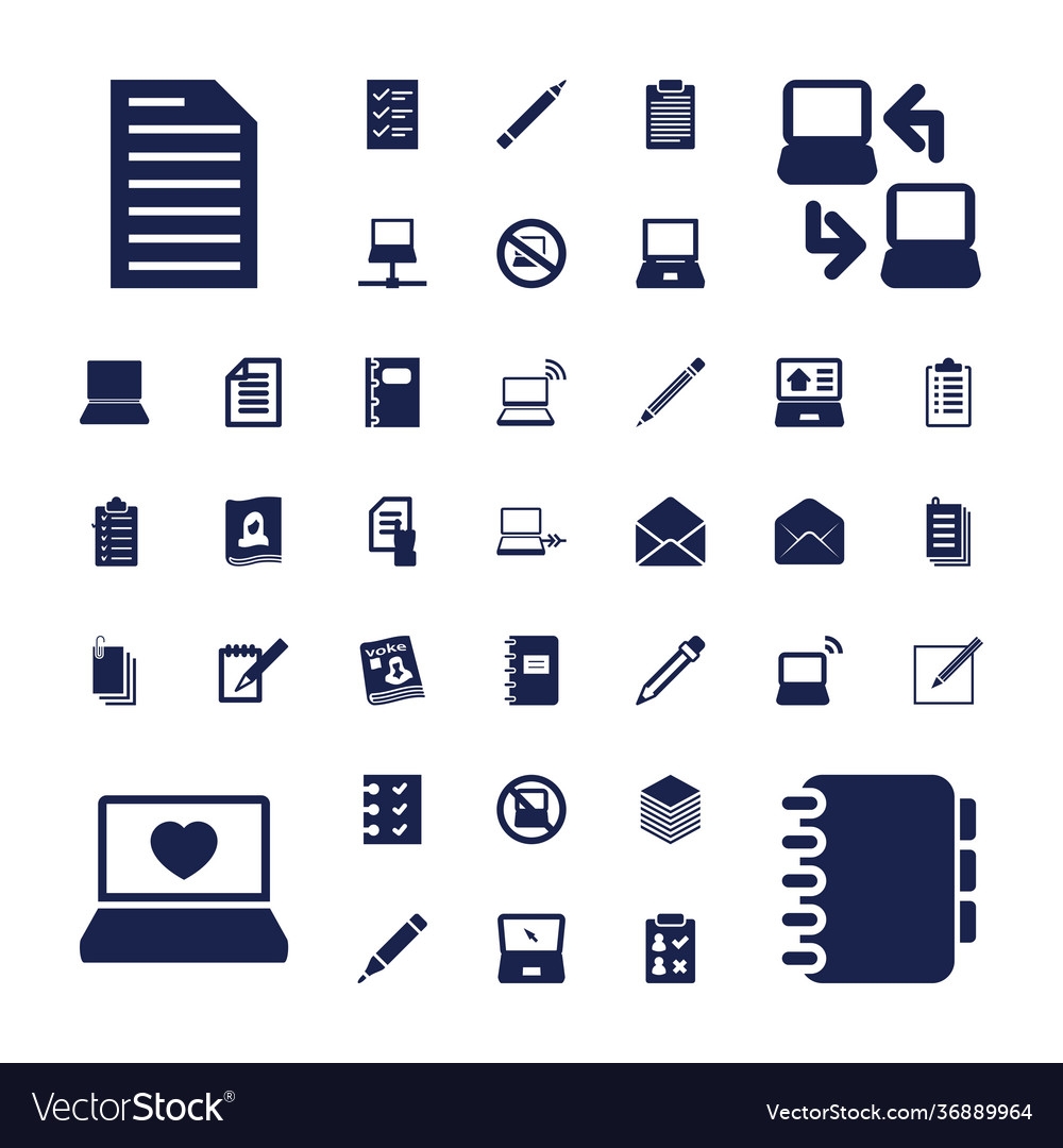Notebook icons