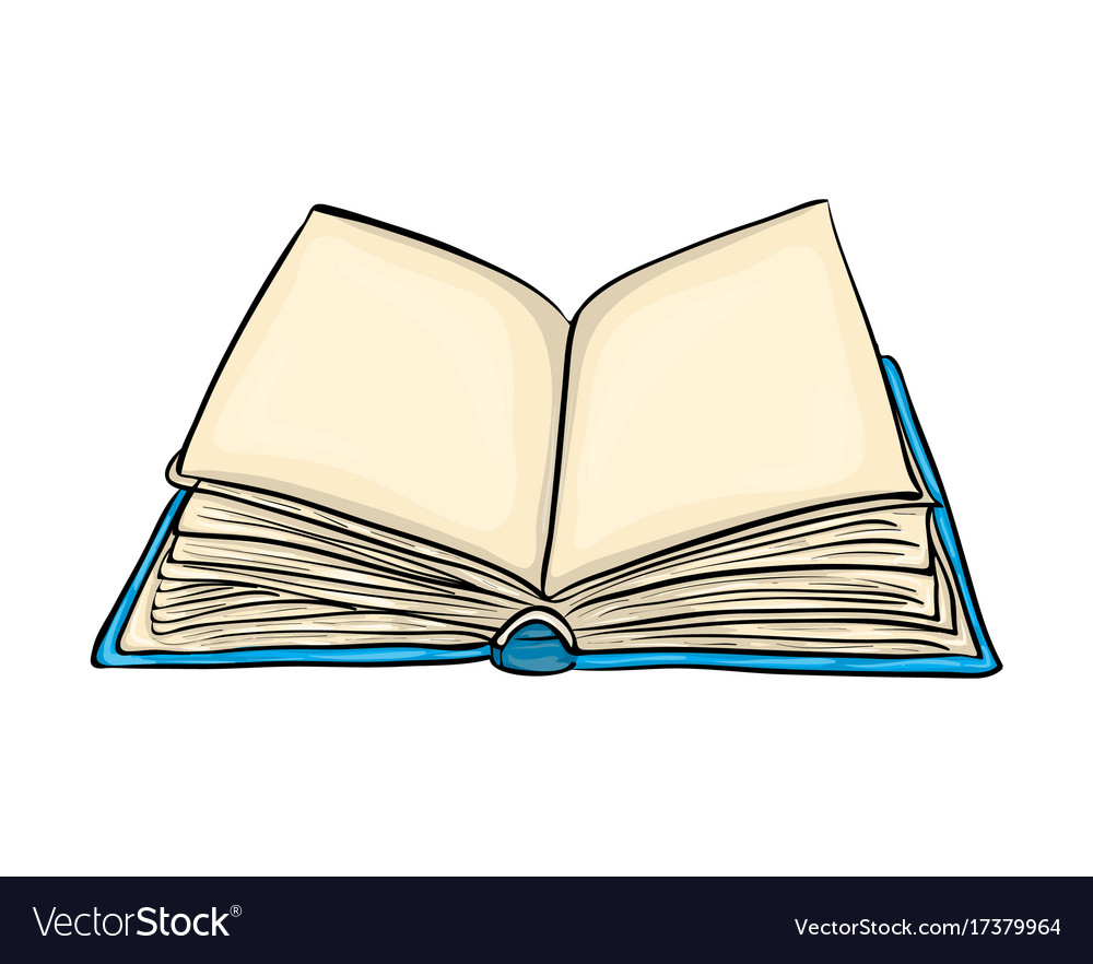 Open book from a splash watercolor hand drawn Vector Image