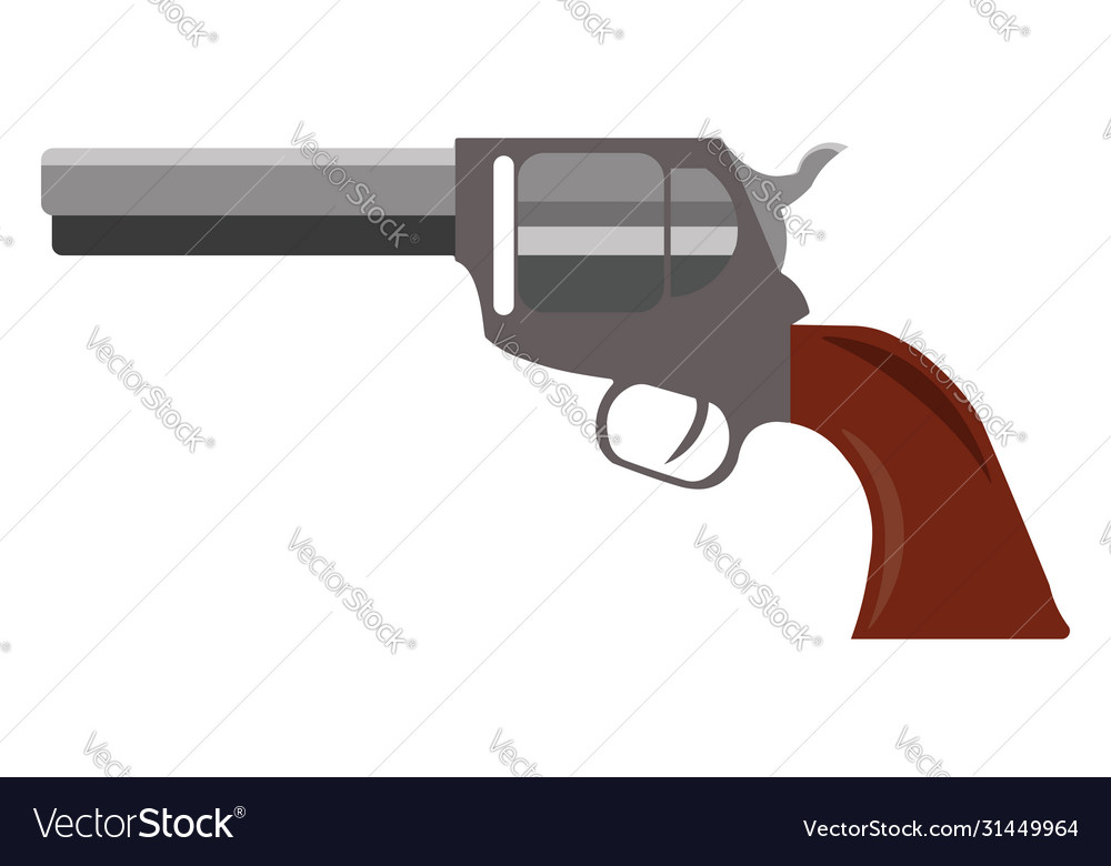 Pistol on white background