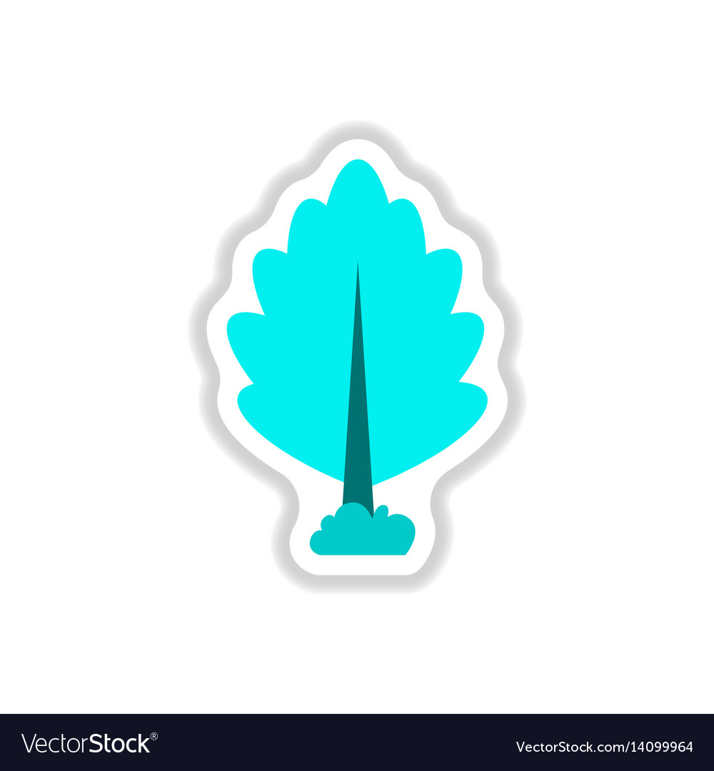 Set of labels with shadow tree icon