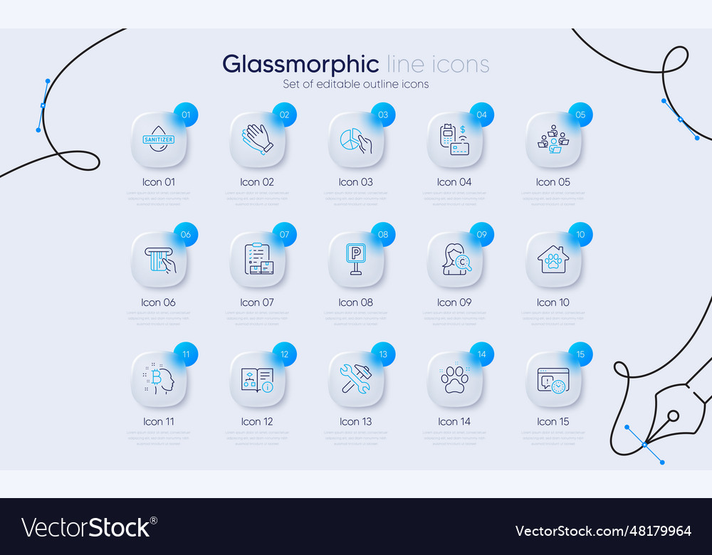 Set von technischen Algorithmus klappt Hände und Haustier vector image Set von technischen Algorithmus klappt Hände und Haustier