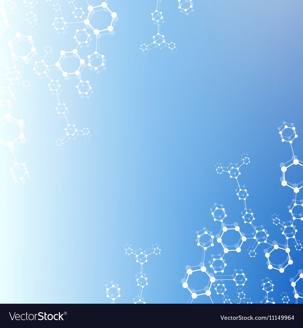 Structure molecule and communication dna atom Vector Image