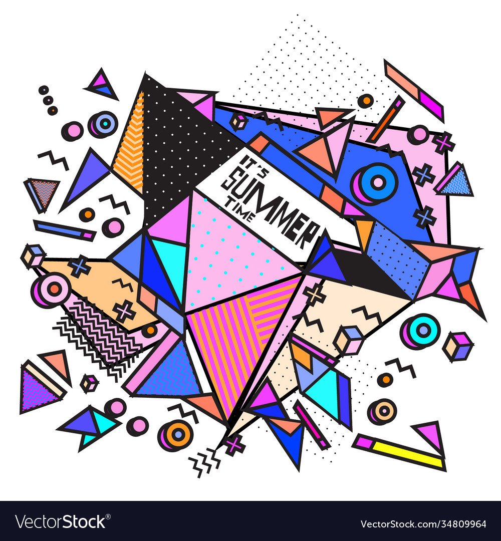 Triangle geometric forms for summer events