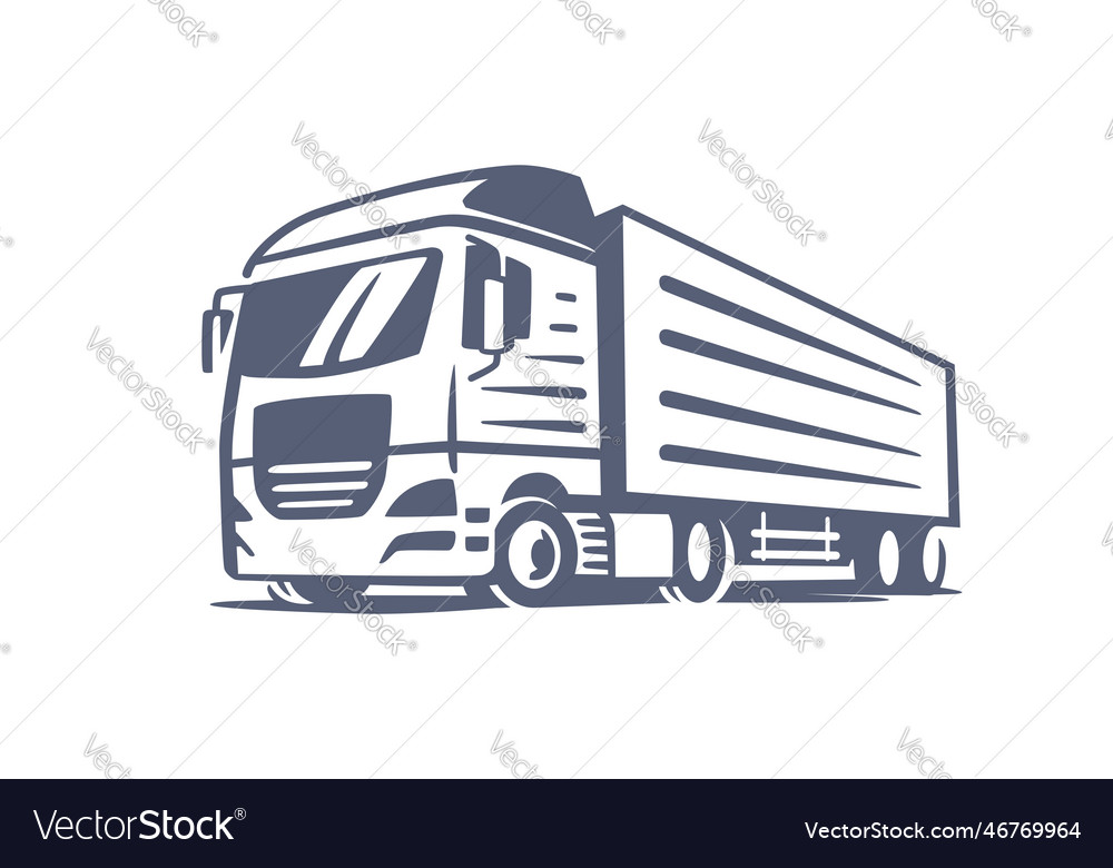 Truck trailer logo template good for delivery vector image Truck trailer logo template good for delivery