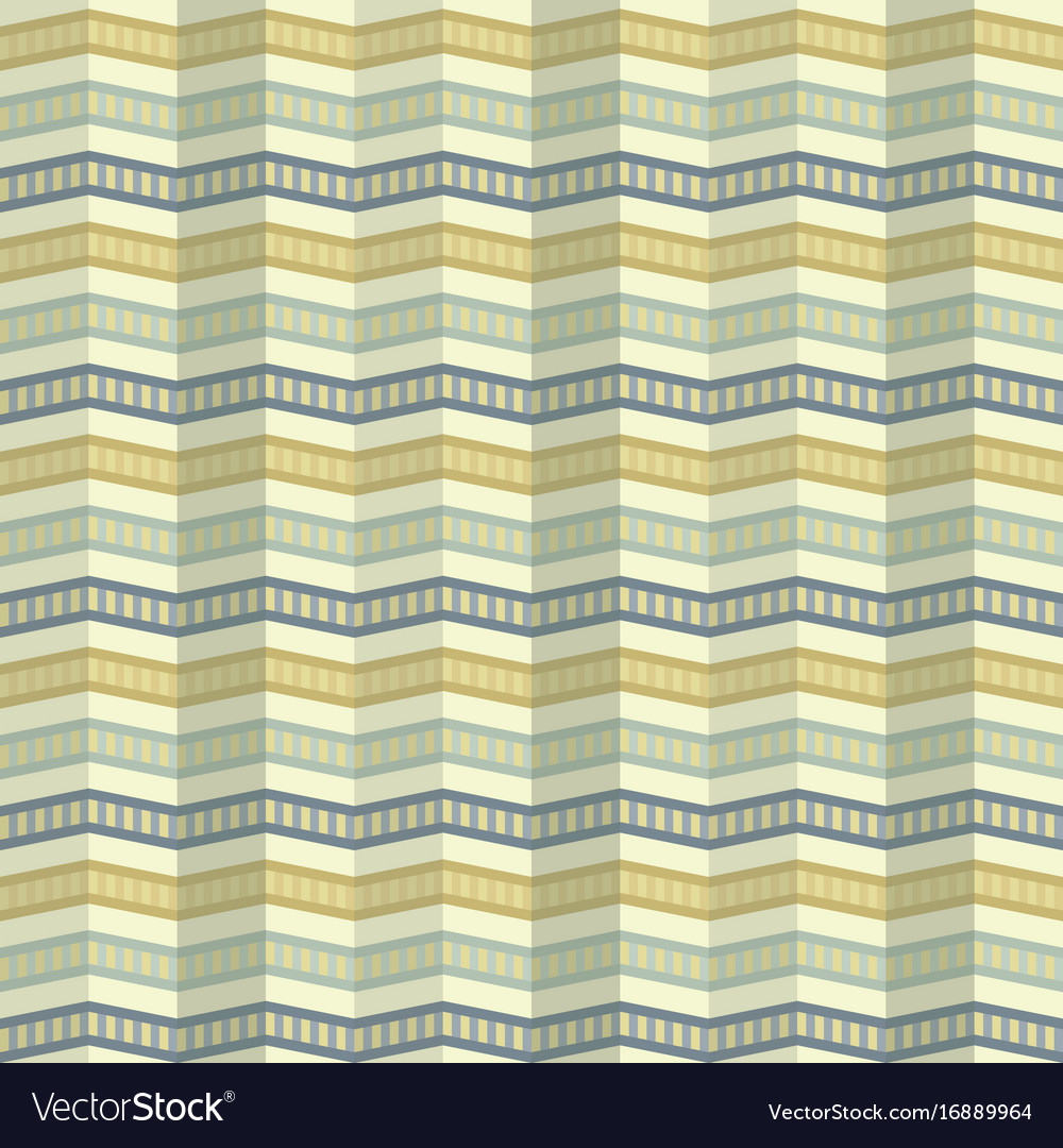 Zigzag pattern with ripple effect in retro colors