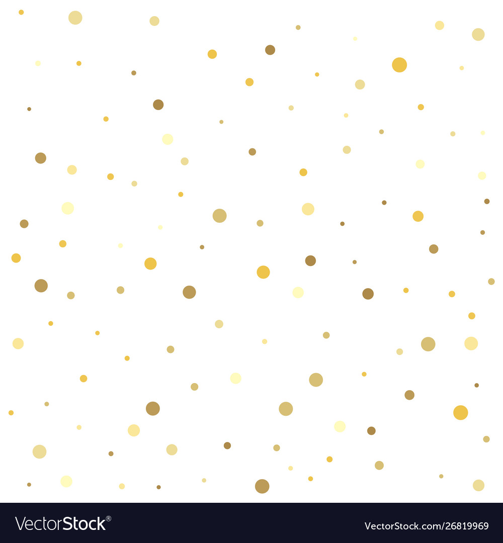 Abstract pattern random falling gold dots vector image Abstract pattern random falling gold dots