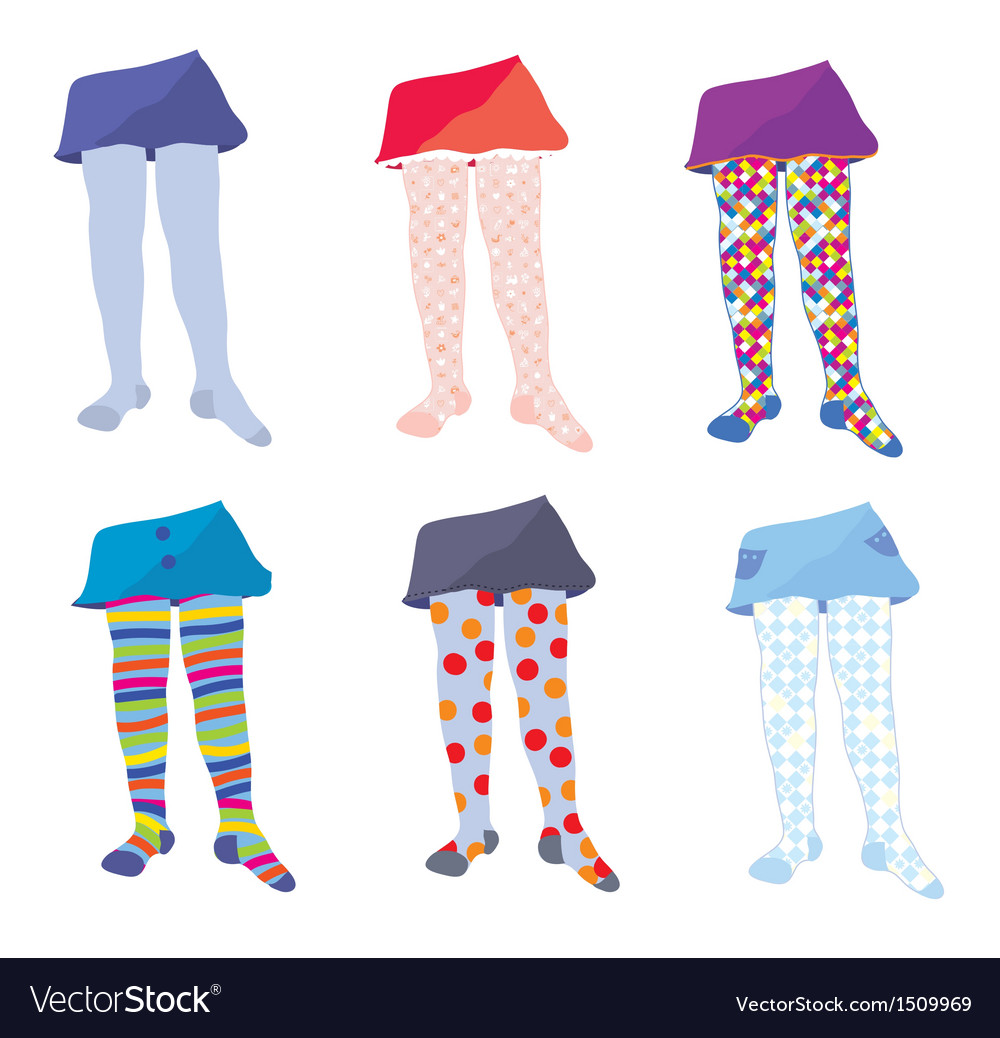 Children tights set with patterns