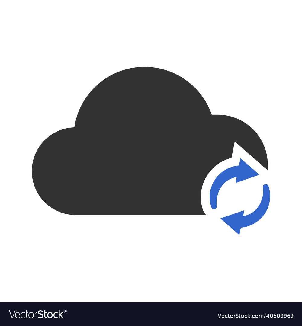Cloud refresh icon design vector image Cloud refresh icon design