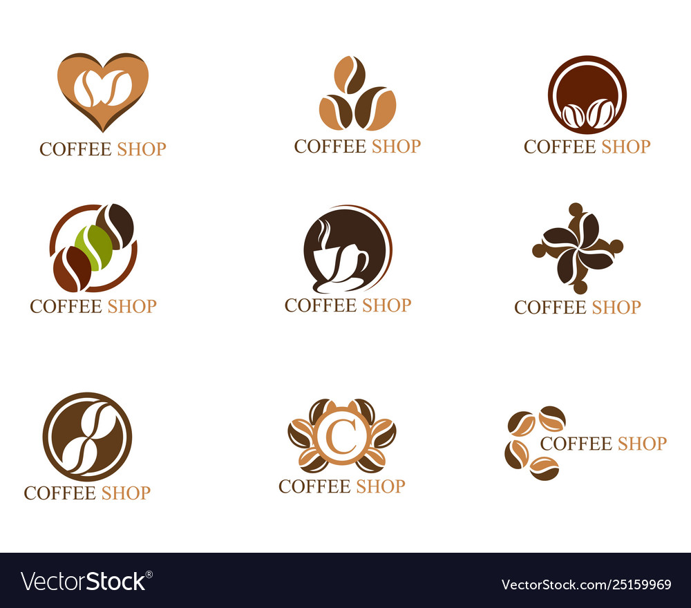 Coffee cup logo template Royalty Free Vector Image